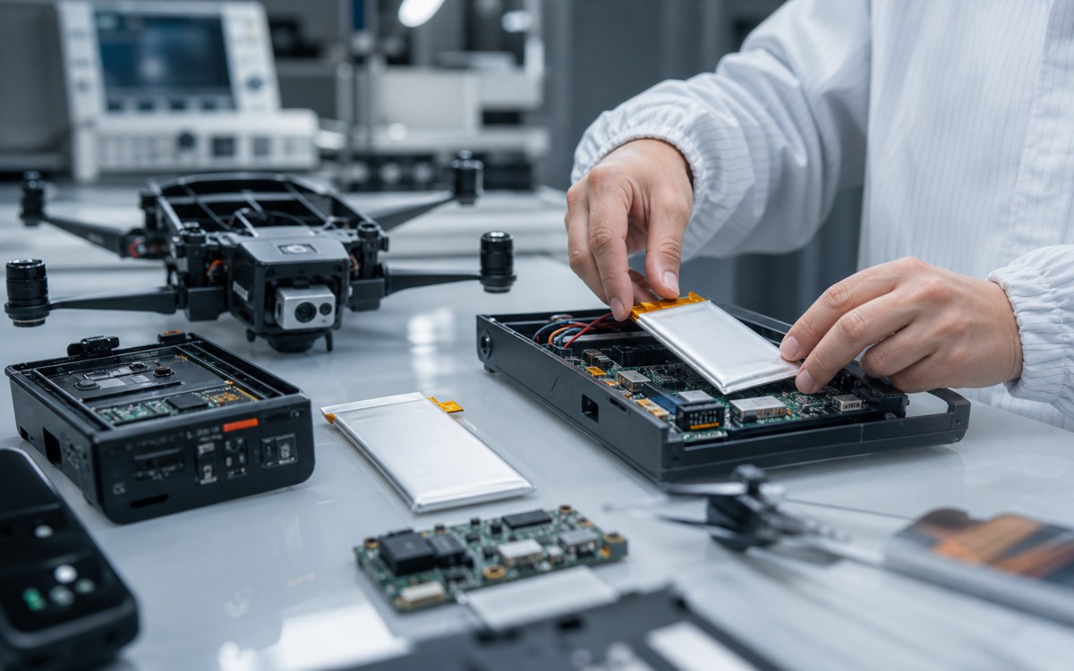 Frontier electronics powered by lightweight battery cells